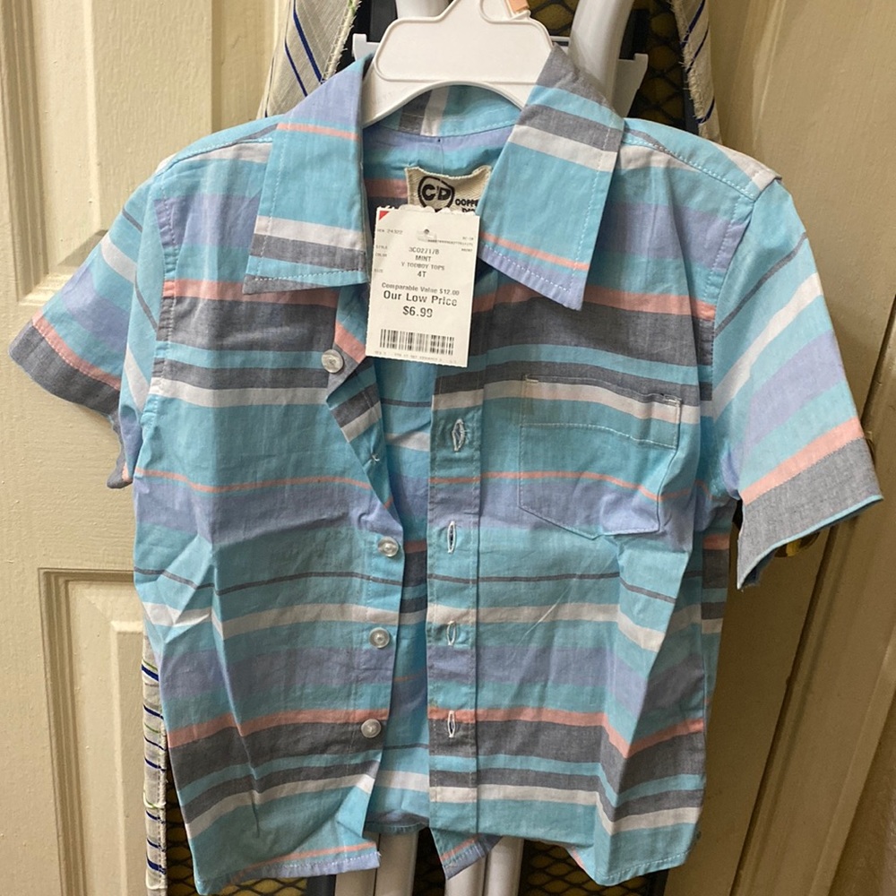 Boy’s little kids multicolor button down